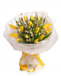 Buchet cu lalele galbene, varianta deluxe