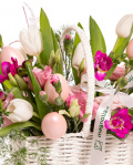 Coș cadou cu flori „Easter morning” – imaginea 2