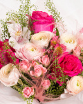 Buchet cu Ranunculus, Lalele și Trandafiri – imaginea 2