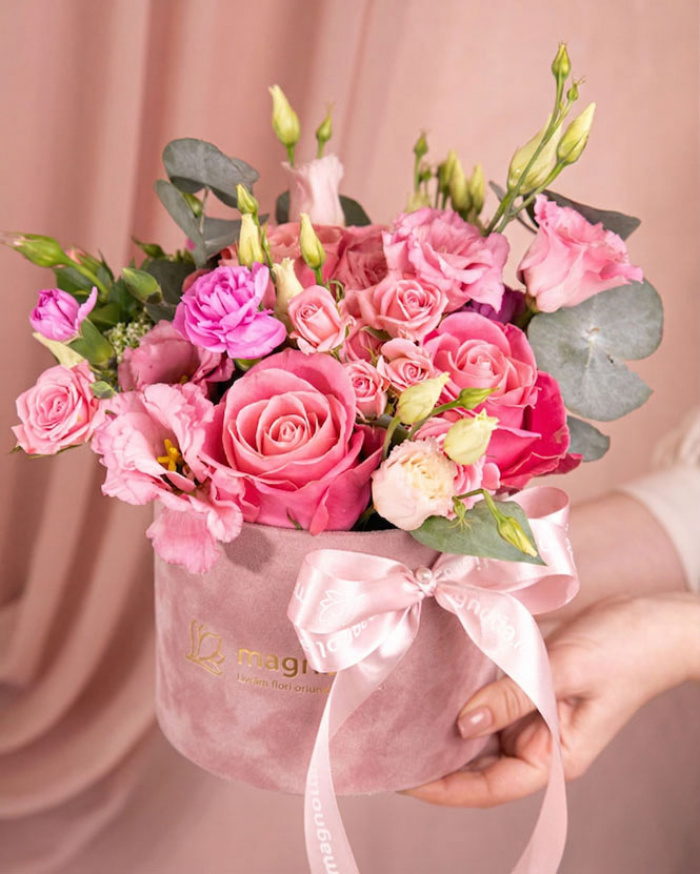 Pink Flower Arrangement – imaginea 3