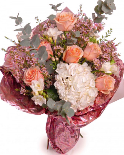 Orange Rose and Freesia Bouquet