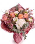 Orange Rose and Freesia Bouquet – the image 1