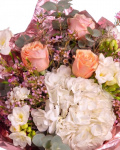 Orange Rose and Freesia Bouquet – the image 2