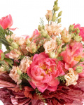 Buchet cu Bujori corai și Eustoma – imaginea 2
