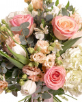 "Signorina" pink rose and hydrangea bouquet – imaginea 2