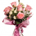 Buchet trandafiri roz "Delight"