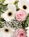 Bouquet with roses and gerbera – imaginea 2