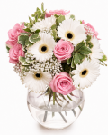 Bouquet with roses and gerbera – imaginea 1