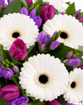 Buchet cu lalele si gerbera – imaginea 2