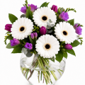 Buchet cu lalele si gerbera