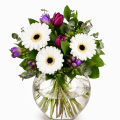 Buchet cu lalele si gerbera