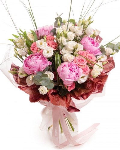 Buchet cu bujori roz „Gentle Bloom”