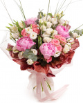 “Gentle Bloom” Pink Peony Bouquet – imaginea 1
