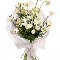 Buchet garoafe si eustoma