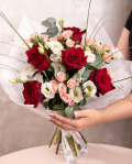 Rose and Eustoma Bouquet "Graceful" – imaginea 3