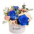 Aranjament floral cu Trandafiri albaștri „Blue Dream”