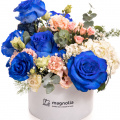 Aranjament floral cu Trandafiri albaștri „Blue Dream”