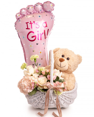 Aranjament floral „Hello Baby Girl”