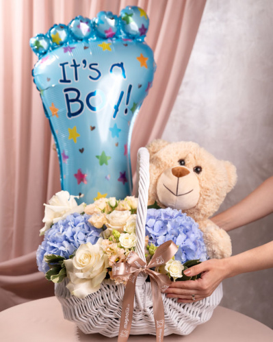 Aranjament floral nou-născut „Little Bear”