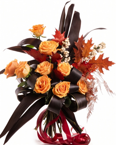 Buchet de Halloween cu trandafiri